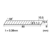 NT Cuttermesser-Klingen BA-170 silber 9,0 mm, 10 St.
