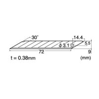 NT Cuttermesser-Klingen BL-1800 silber 9,0 mm, 100 St.