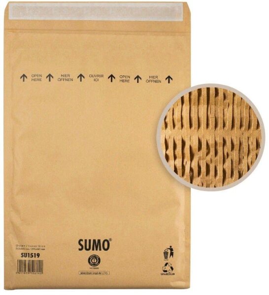MAILmedia Polstertaschen SUMO® 1519 braun für DIN B4, 100 St.