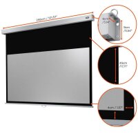 celexon Rolloleinwand Professional Plus 4:3, 240 x 135 cm Projektionsfläche
