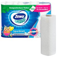 Zewa Küchenrollen WISCH&WEG Sparblatt 2-lagig, 8...