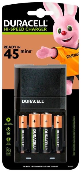 DURACELL Hi-Speed Akku-Schnellladegerät inkl. Akkus