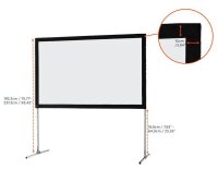 celexon Faltrahmenleinwand für Frontprojektion Mobil Expert 16:10, 244 x 152 cm Projektionsfläche