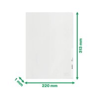LEITZ Sichthüllen re:cycle 4001 DIN A4 transparent genarbt 0,13 mm, 100 St.