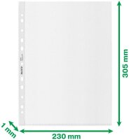 LEITZ Prospekthüllen recycle 4791 DIN A4 transparent...
