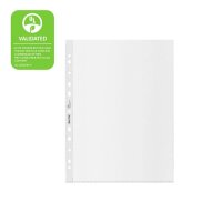 LEITZ Prospekthüllen recycle 4791 DIN A4 transparent genarbt 0,10 mm, 100 St.