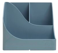 Exacompta Stiftehalter Pen Wave blaugrau Polystyrol 5 Fächer 11,0 x 12,0 x 16,0 cm