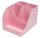 Exacompta Stiftehalter Pen Wave bonbonrosa Polystyrol 5 Fächer 11,0 x 12,0 x 16,0 cm