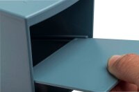 Exacompta Schreibtisch-Organizer Multitower blaugrau Polystyrol 4 Fächer 8,2 x 11,0 x 23,0 cm