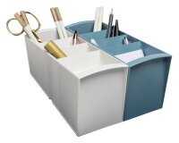 Exacompta Schreibtisch-Organizer Multitower blaugrau Polystyrol 4 Fächer 8,2 x 11,0 x 23,0 cm