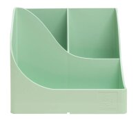 Exacompta Stiftehalter Pen Wave salbeigrün Polystyrol 5 Fächer 11,0 x 12,0 x 16,0 cm