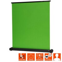 celexon mobile Leinwand Key Green Screen stufenlose Formatwahl, 150 x 180 cm Projektionsfläche