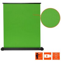 celexon mobile Leinwand Key Green Screen stufenlose Formatwahl, 150 x 180 cm Projektionsfläche