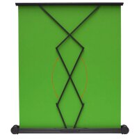 celexon mobile Leinwand Key Green Screen stufenlose Formatwahl, 150 x 180 cm Projektionsfläche