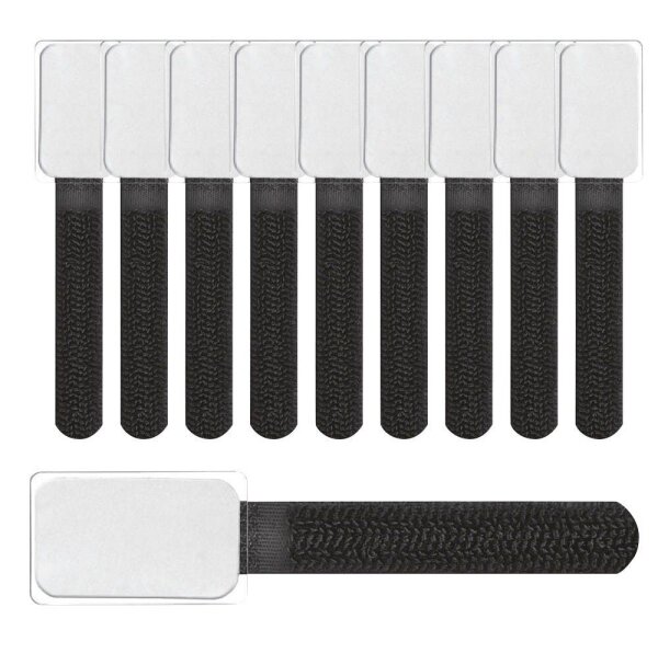 10 LABEL THE CABLE Klettkabelbinder MINI TAGS schwarz  ( LTC 2510 )