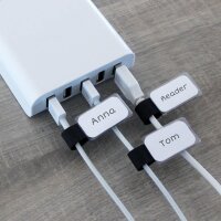 10 LABEL THE CABLE Klettkabelbinder MINI TAGS schwarz  ( LTC 2510 )
