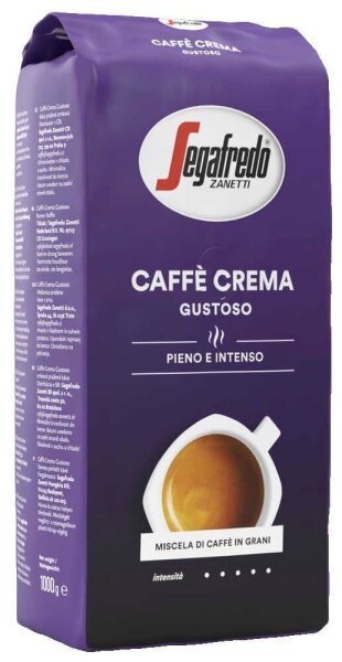 Segafredo Crema Gustoso Kaffeebohnen, kräftig, 1 kg