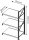 Manorga Anbau-Schwerlastregal EPSIVOL ZR2012603F4S himmelblau, braun 125,0 x 60,0 x 200,0 cm