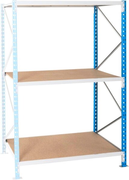 Manorga Anbau-Schwerlastregal EPSIVOL ZR2012803F4S himmelblau, braun 125,0 x 80,0 x 200,0 cm