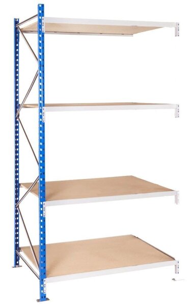 Manorga Anbau-Schwerlastregal EPSIVOL ZR2515804F4S himmelblau, braun 150,0 x 80,0 x 250,0 cm