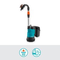 GARDENA Regenfasspumpe 2000/2 Ready-to-Use 18,0 V, mit 1 Akku