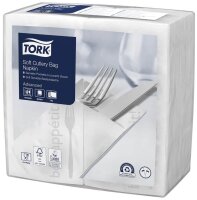TORK Bestecktaschen Soft Guten Appetit weiß 9,8 x...