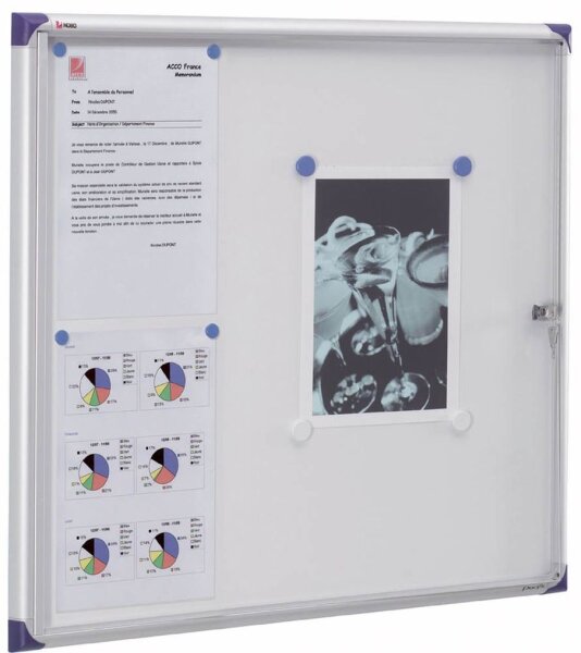 nobo Schaukasten Pacific silber 6x DIN A4 78,4 x 2,2 x 81,5 cm, 1 St.