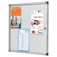 nobo Schaukasten Pacific silber 6x DIN A4 78,4 x 2,2 x 81,5 cm, 1 St.