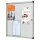 nobo Schaukasten Pacific silber 6x DIN A4 78,4 x 2,2 x 81,5 cm, 1 St.