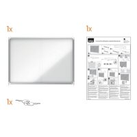 nobo Schaukasten silber 27x DIN A4 207,2 x 5,4 x 100,0 cm, 1 St.