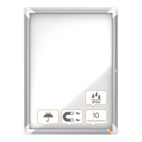 nobo Schaukasten silber 4x DIN A4 69,2 x 4,5 x 53,2 cm, 1...