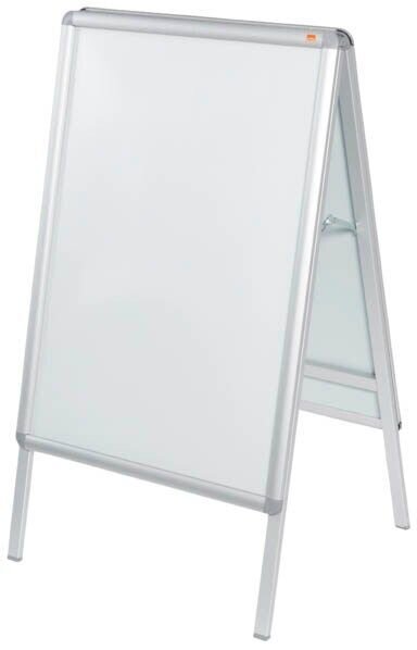 nobo Kundenstopper silber DIN A1 2 Fächer 65,1 x 60,5 x 109,5 cm, 1 St.