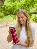 THERMOS® Isolierflasche Stainless King rot, schwarz 700,0 ml, 1 St.