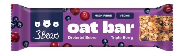 3Bears Oat Bar - Dreierlei Beere  1 Riegel, 1 St.