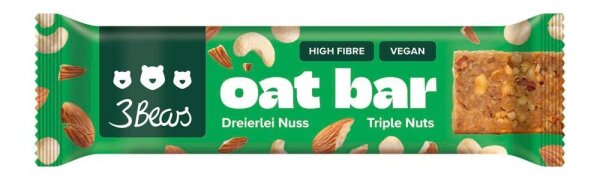 3Bears Oat Bar - Dreierlei Nuss  1 Riegel, 1 St.