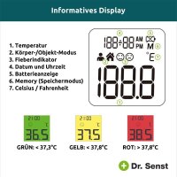 Dr. Senst® Infrarot-Stirnthermometer weiß