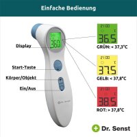 Dr. Senst® Infrarot-Stirnthermometer weiß
