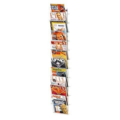 Kerkmann Wandprospekthalter grau DIN A4 26,0 x 12,7 x 135,5 cm, 1 St.