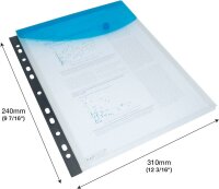 RAPESCO® Dokumententaschen DIN A4 farbsortiert glatt, 5 St.