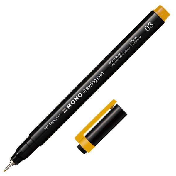 Tombow MONOdrawing Fineliner gelb 0,35 mm, 1 St.
