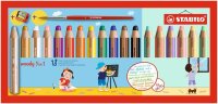 STABILO woody 3 in 1 + PASTEL Malset farbsortiert, 18 St.