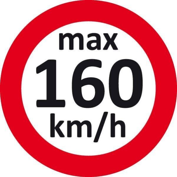 EICHNER Aufkleber Geschwindigkeit 160 km/h, rot/weiß, 100 St.
