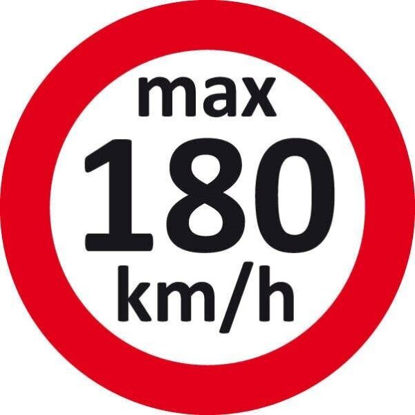 EICHNER Aufkleber Geschwindigkeit 180 km/h, rot/weiß, 100 St.