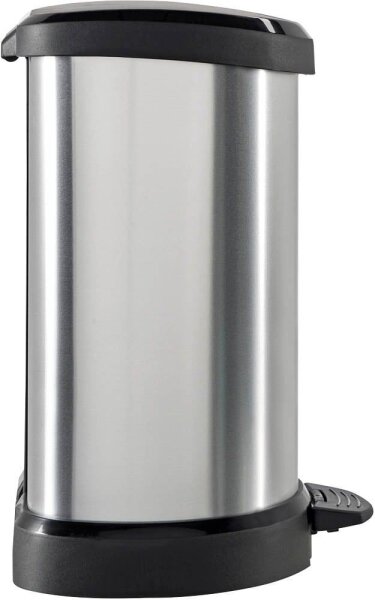 curver DECOBIN Mülleimer 15,0 l silbermetallic, 1 St.