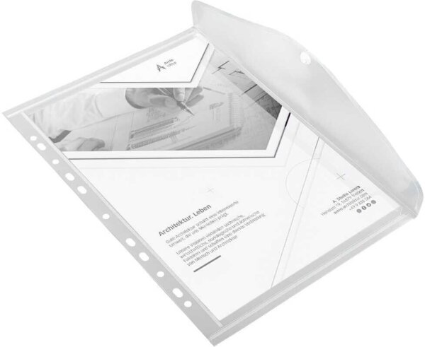 EICHNER Dokumententaschen DIN A4 transparent glatt, 10 St.