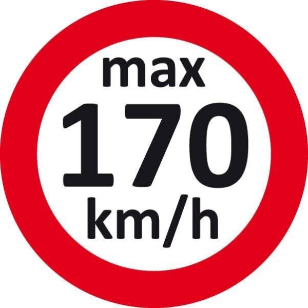 EICHNER Aufkleber Geschwindigkeit 170 km/h, rot/weiß, 100 St.