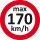 EICHNER Aufkleber Geschwindigkeit 170 km/h, rot/weiß, 100 St.