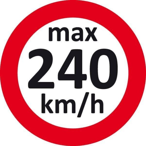EICHNER Aufkleber Geschwindigkeit 240 km/h, rot/weiß, 100 St.