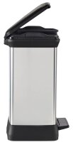 curver DECOBIN DUO Mülltrenner 10,0 + 18,0 l silbermetallic, 1 St.