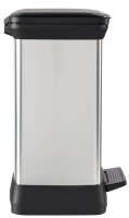 curver DECOBIN DUO Mülltrenner 10,0 + 18,0 l silbermetallic, 1 St.